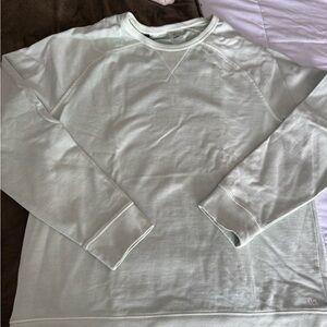 VRST Men’s Washed Twill Terry Crewneck Sweatshirt in muted mint sz large